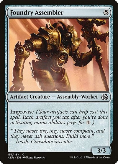 Foundry Assembler (AER) #151 Common (Lightly Played) Aether Revolt Magic: The Gathering: 2017