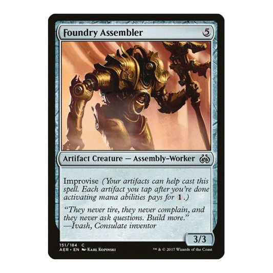 Foundry Assembler (AER) #151 Common (Lightly Played) Aether Revolt Magic: The Gathering: 2017