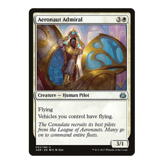 Aeronaut Admiral (AER) #2 Uncommon (Lightly Played) Aether Revolt Magic: The Gathering: 2017