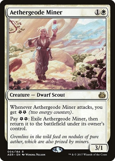 Aethergeode Miner (AER) #4 Rare (Lightly Played) Aether Revolt Magic: The Gathering: 2017