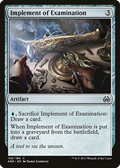 Implement of Examination (AER) #156 Common (Lightly Played) Aether Revolt Magic: The Gathering: 2017