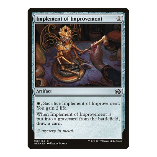 Implement of Improvement (AER) #158 Common (Lightly Played) Aether Revolt Magic: The Gathering: 2017