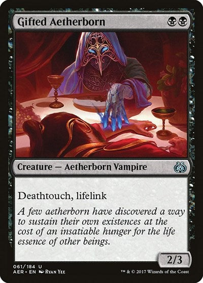 Gifted Aetherborn (AER) #61 Uncommon (Lightly Played) Aether Revolt Magic: 2017