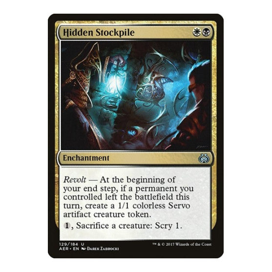 Hidden Stockpile (AER) #129 Uncommon (Lightly Played) Aether Revolt Magic: The Gathering: 2017