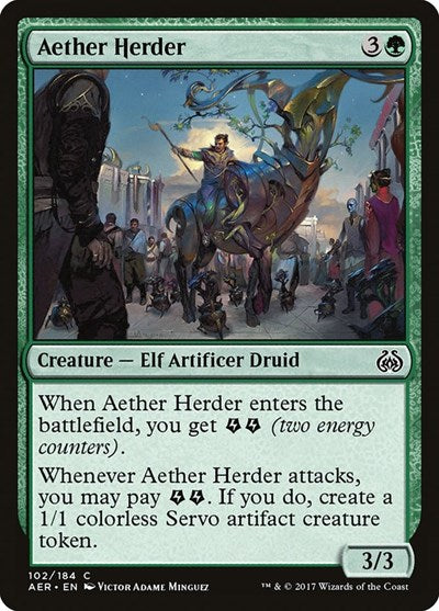 Aether Herder (AER) #102 Common (Lightly Played) Aether Revolt Magic: The Gathering: 2017