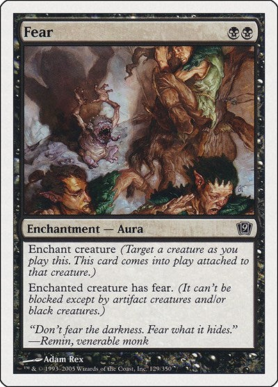 Fear (9ED) #129★ Common (Heavily Played) 9th Edition Magic: The Gathering: 2005