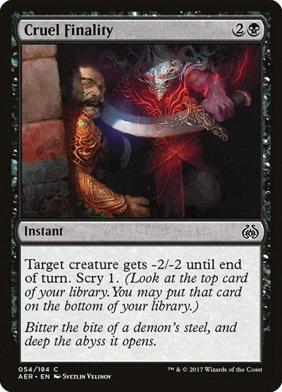 Cruel Finality (AER) #54 Common (Lightly Played) Aether Revolt Magic: The Gathering: 2017