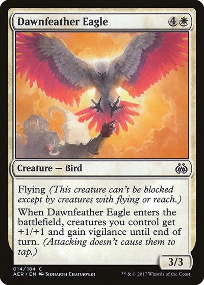 Dawnfeather Eagle (AER) #14† Common (Lightly Played) Aether Revolt Magic: The Gathering: 2017