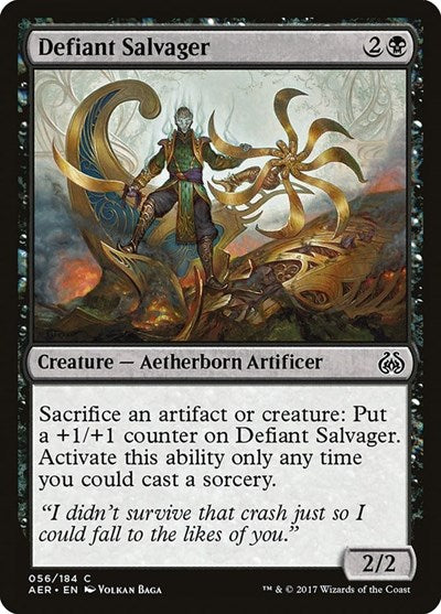 Defiant Salvager (AER) #56 Common (Foil Lightly Played) Aether Revolt Magic: The Gathering: 2017