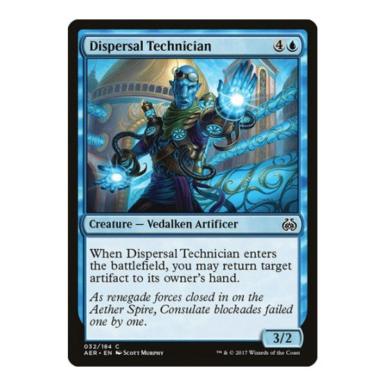 Dispersal Technician (AER) #32 Common (Lightly Played) Aether Revolt Magic: The Gathering: 2017