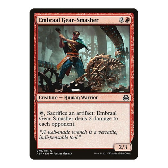Embraal Gear Smasher (AER) #79 Common (Lightly Played) Aether Revolt Magic: The Gathering: 2017