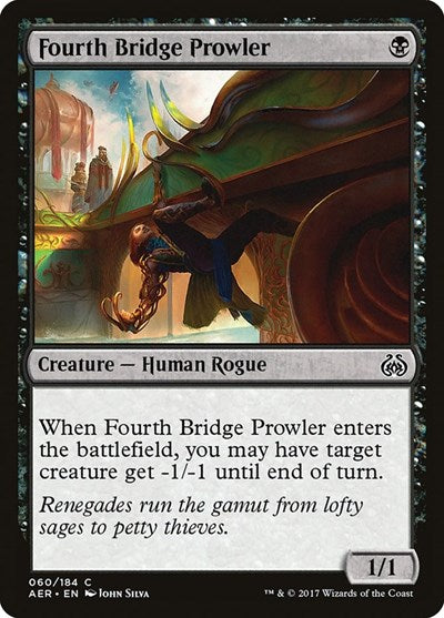 Fourth Bridge Prowler (AER) #60 Common (Lightly Played) Aether Revolt Magic: The Gathering: 2017