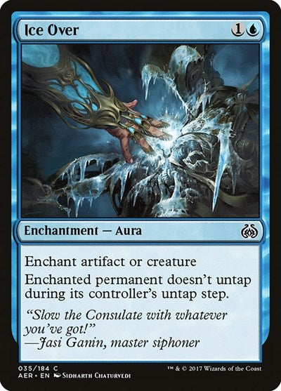 Ice Over (AER) #35 Common (Foil Lightly Played) Aether Revolt Magic: The Gathering: 2017
