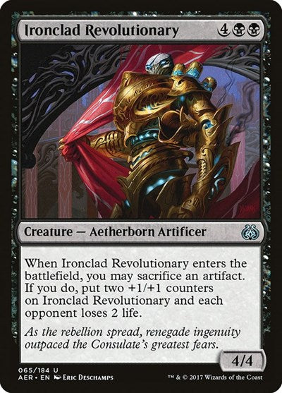 Ironclad Revolutionary (AER) #65 Uncommon (Lightly Played) Aether Revolt Magic: The Gathering: 2017