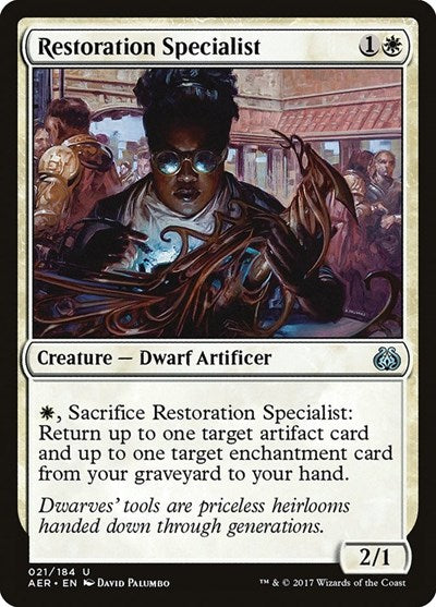 Restoration Specialist (AER) #21 Uncommon (Lightly Played) Aether Revolt Magic: 2017