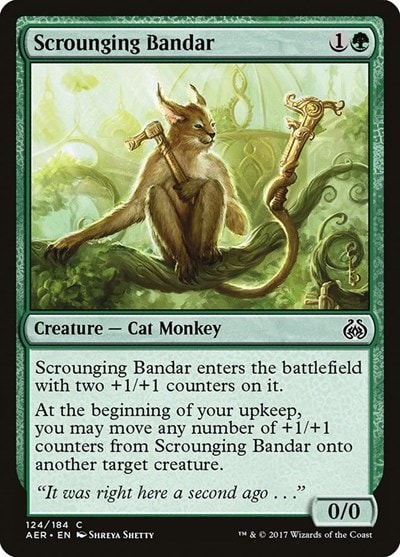 Scrounging Bandar (AER) #124 Common (Moderately Played) Aether Revolt Magic: The Gathering: 2017