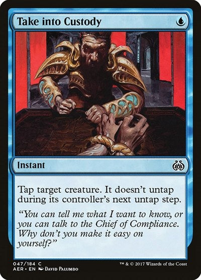 Take into Custody (AER) #47 Common (Lightly Played) Aether Revolt Magic: The Gathering: 2017