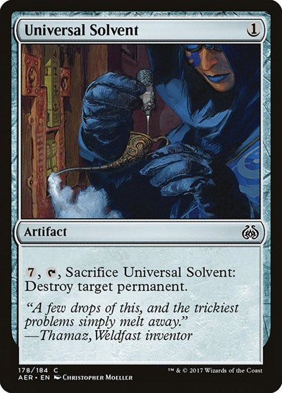Universal Solvent (AER) #178 Common (Foil Lightly Played) Aether Revolt Magic: The Gathering: 2017