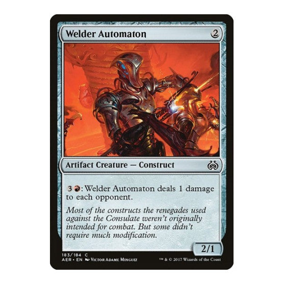 Welder Automaton (AER) #183 Common (Lightly Played) Aether Revolt Magic: The Gathering: 2017