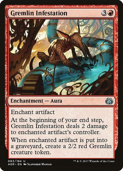 Gremlin Infestation (AER) #83 Uncommon (Lightly Played) Aether Revolt Magic: The Gathering: 2017