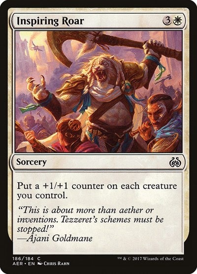 Inspiring Roar (AER) #186 Common (Lightly Played) Aether Revolt Magic: The Gathering: 2017