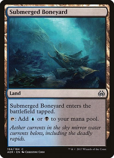 Submerged Boneyard (AER) #194 Common Aether Revolt Magic: The Gathering: 2017
