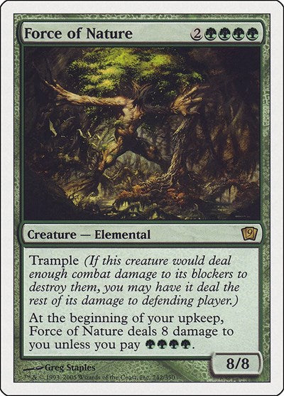Force of Nature (9ED) #242★ Rare (Heavily Played) 9th Edition Magic: The Gathering: 2005