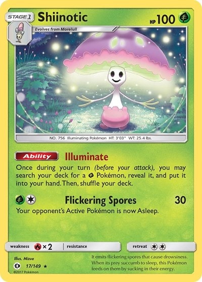 Shiinotic (SM01) #17/149 Holo Rare (Reverse Holofoil Near Mint) SM Base Set Pokemon: 2017