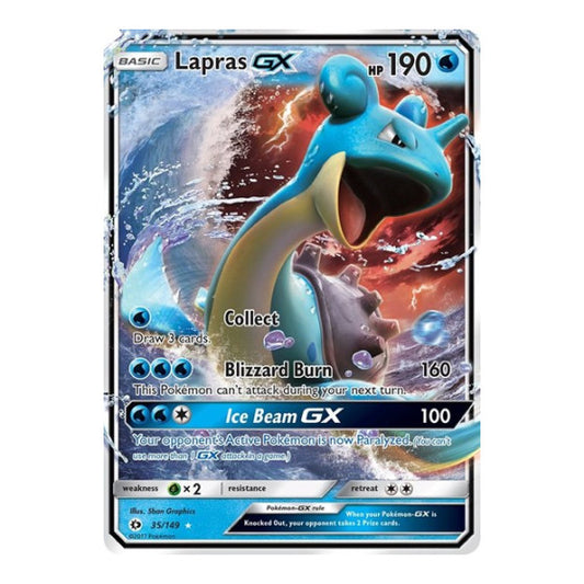 Lapras GX (SM01) #35/149 Ultra Rare (Holofoil Near Mint) SM Base Set Pokemon: 2017