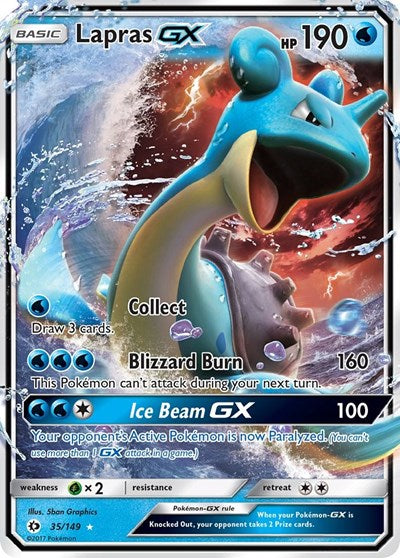 Lapras GX (SM01) #35/149 Ultra Rare (Holofoil Near Mint) SM Base Set Pokemon: 2017