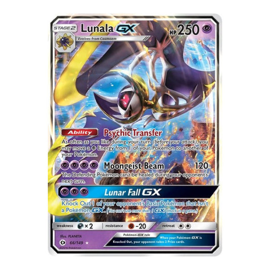 Lunala GX (SM01) #66/149 Ultra Rare (Holofoil Near Mint) SM Base Set Pokemon: 2017
