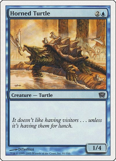 Horned Turtle (9ED) #81★ Common (Heavily Played) 9th Edition Magic: 2005