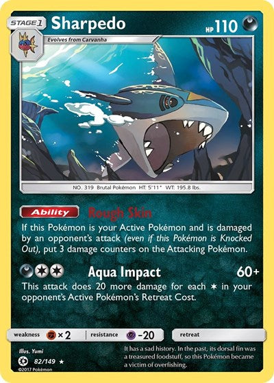 Sharpedo (SM01) #82/149 Holo Rare (Holofoil Lightly Played) SM Base Set Pokemon: 2017