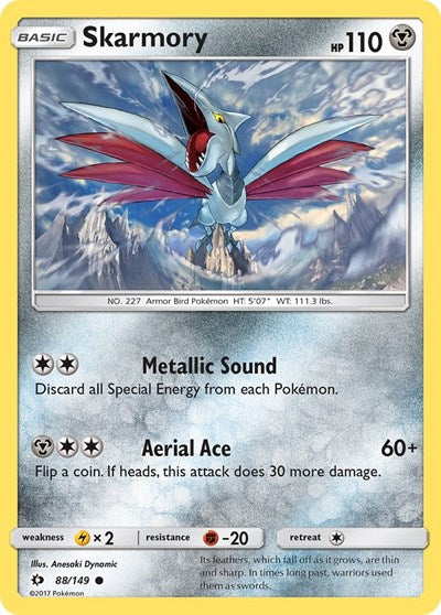Skarmory (SM01) #88/149 Common (Moderately Played) SM Base Set Pokemon: 2017