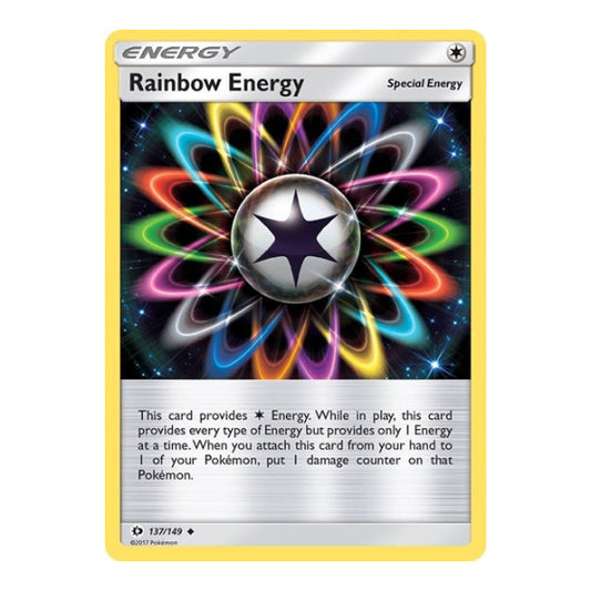 Rainbow Energy (SM01) #137/149 Uncommon (Heavily Played) SM Base Set Pokemon: 2017
