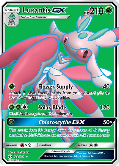 Lurantis GX Full Art (SM01) #138/149 Ultra Rare SM Base Set Pokemon: 2017