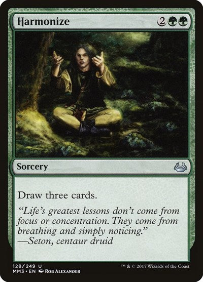 Harmonize (MM3) #128 Uncommon (Lightly Played) Modern Masters 2017 Magic: 2017