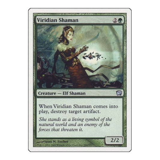 Viridian Shaman (9ED) #280 Uncommon (Lightly Played) 9th Edition Magic: The Gathering: 2005