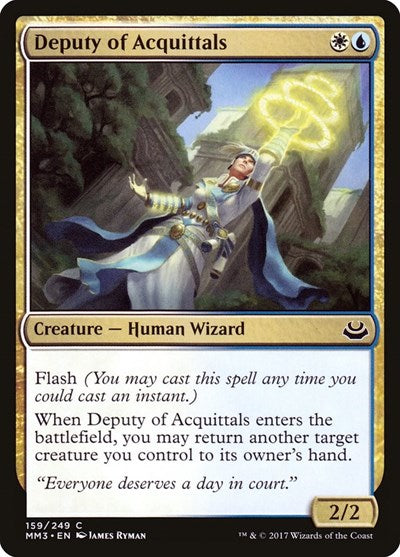 Deputy of Acquittals (MM3) #159 Common (Lightly Played) Modern Masters 2017 Magic: The Gathering: 2017