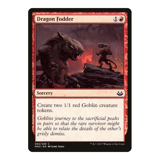 Dragon Fodder (MM3) #93 Common (Lightly Played) Modern Masters 2017 Magic: The Gathering: 2017