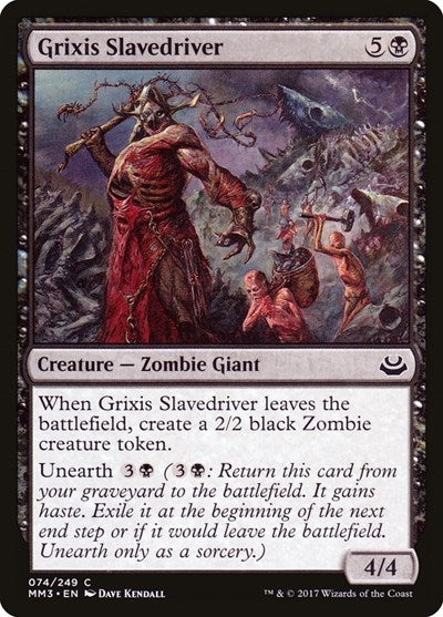 Grixis Slavedriver (MM3) #74 Common (Lightly Played) Modern Masters 2017 Magic: The Gathering: 2017