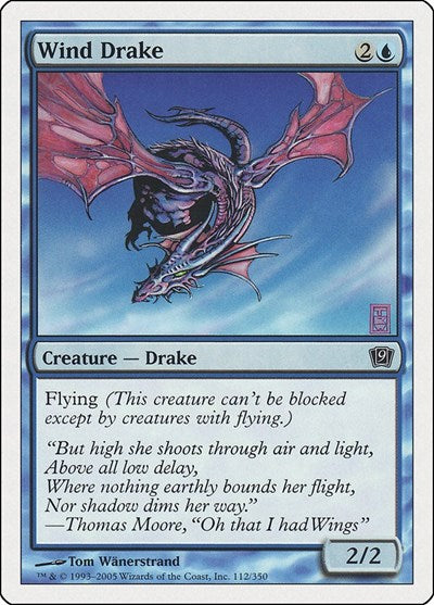 Wind Drake (9ED) #112★ Common (Heavily Played) 9th Edition Magic: The Gathering: 2005