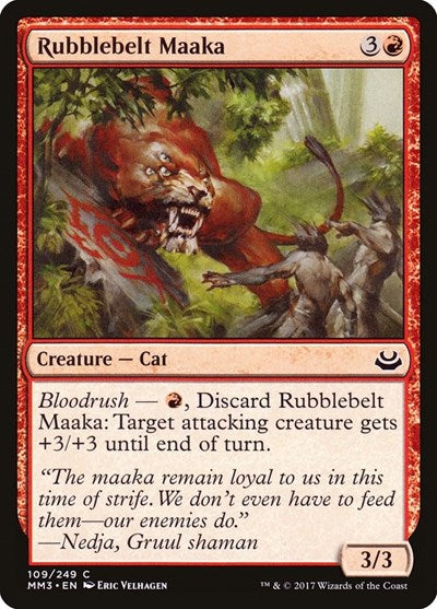 Rubblebelt Maaka (MM3) #109 Common (Lightly Played) Modern Masters 2017 Magic: The Gathering: 2017