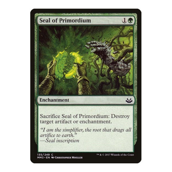Seal of Primordium (MM3) #135 Common (Lightly Played) Modern Masters 2017 Magic: The Gathering: 2017