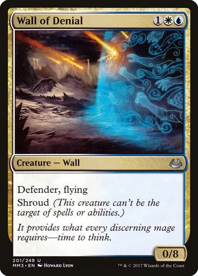 Wall of Denial (MM3) #201 Uncommon (Lightly Played) Modern Masters 2017 Magic: The Gathering: 2017