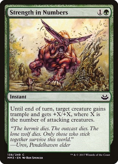 Strength in Numbers (MM3) #138 Common (Foil Lightly Played) Modern Masters 2017 Magic: The Gathering: 2017