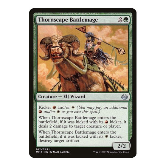Thornscape Battlemage (MM3) #142 Uncommon (Foil Lightly Played) Modern Masters 2017 Magic: The Gathering: 2017