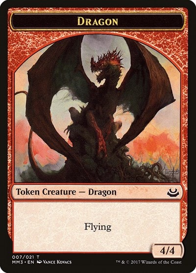 Dragon Token (MM3) #7 T (Lightly Played) Modern Masters 2017 Magic: The Gathering: 2017