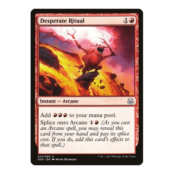 Desperate Ritual (DDS) #14 Uncommon (Lightly Played) Duel Decks: Mind vs. Might Magic: The Gathering: 2017