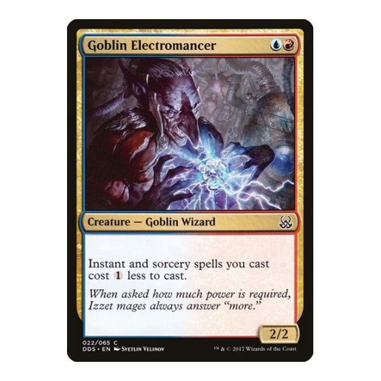 Goblin Electromancer (DDS) #22 Common (Lightly Played) Duel Decks: Mind vs. Might Magic: The Gathering: 2017